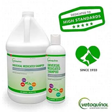 Vetoquinol Universal Medicated Shampoo for Dogs, Cats and Horses, 16oz