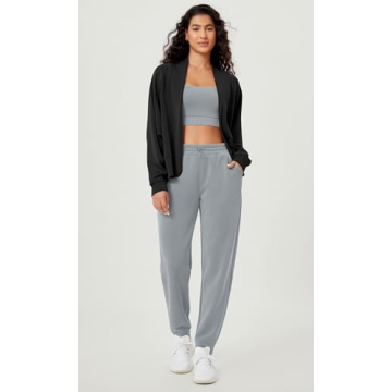 ODODOS Women's Modal Soft Open Front Cardigans Long Sleeve Casual Wrap Outwear, Black, Medium