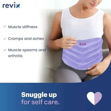 REVIX Microwave Heating Pad for Back with Moist Heat, Extra Large Microwavable Heated Wrap for Lumbar, Waist, Stomach, Shoulder and Neck Hot or Cold Pack, Reusable, Portable
