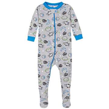 Gerber Baby Boys' 4-Pack Footed Pajamas, Dinosaurs Space Grey, 18 Months