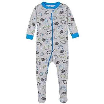 Gerber Baby Boys' 4-Pack Footed Pajamas, Dinosaurs Space Grey, 18 Months