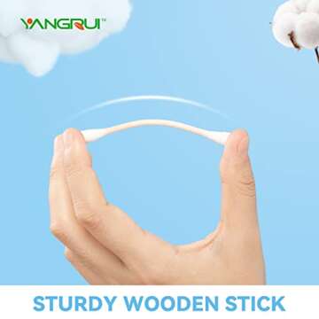 YANGRUI Cotton Swabs Pack - Naturally Pure, 510 Count