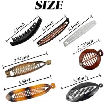 ROYHOO 20PCS Banana Hair Clips: 7 Unique Styles for Every Look