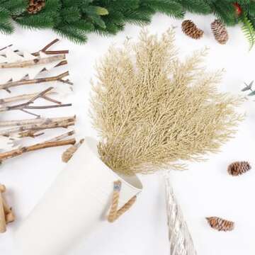 24pcs Christmas Glitter Stems for Holiday Decor and Crafts