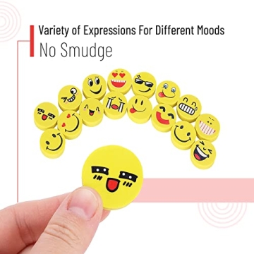Mr. Pen Smiley Eraser Pack - Fun & Cute School Supplies