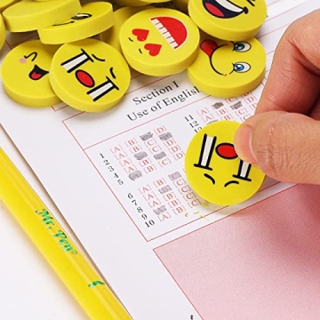Mr. Pen Smiley Eraser Pack - Fun & Cute School Supplies