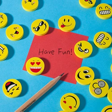 Mr. Pen Smiley Eraser Pack - Fun & Cute School Supplies