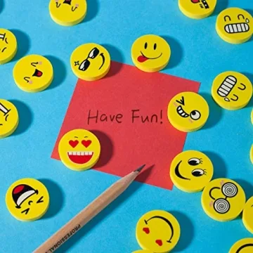 Mr. Pen Smiley Eraser Pack - Fun & Cute School Supplies
