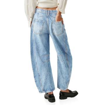 PLNOTME Women's Baggy Boyfriend Jeans - Stylish and Comfortable