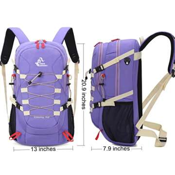 Bseash 40L Waterproof Hiking Backpack with Rain Cover, Outdoor Sport Travel Bag Daypack for Camping ...