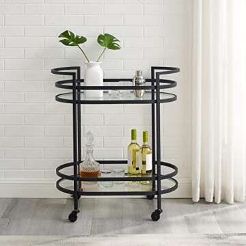Crosley Furniture Bailey Bar Cart - Stylish & Functional