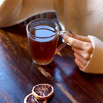 Elegant Bormioli Rocco Glass Coffee Mugs, Set of Six