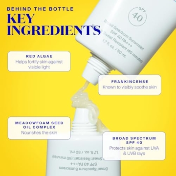 Supergoop! Unseen Sunscreen - SPF 40 - Invisible, Broad Spectrum Face Sunscreen + Makeup-Gripping Primer - Weightless, Scentless, Oil Free - For All Skin Types & Skin Tones - 1.7 fl oz