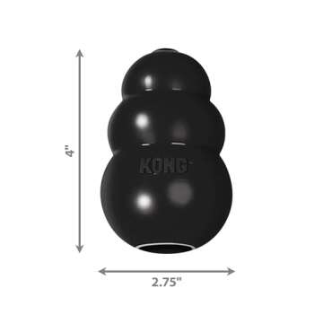 KONG Extreme Dog Pet Toy Dental Chew (2 Pack), Large, Large - 2 Pack, Black, Model:K1-2