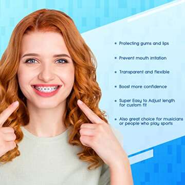 Obrush Comfort Covers for Braces - Orthodontic Mouth Guard, Lip Protector, Wax Alternative, Lip Shie...