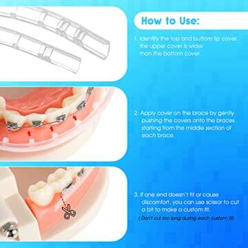 Obrush Comfort Covers for Braces - Orthodontic Mouth Guard, Lip Protector, Wax Alternative, Lip Shield for Brackets