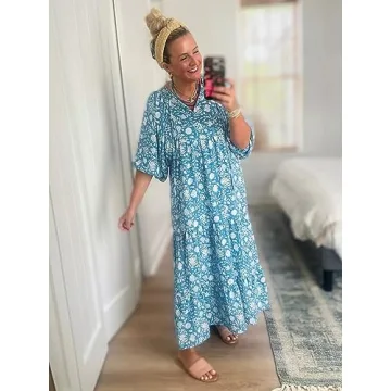 Miduo Floral Maxi Dress for Effortless Elegance