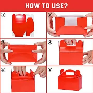 MOORAY 50 Pack Gable Treat Boxes for Parties and More