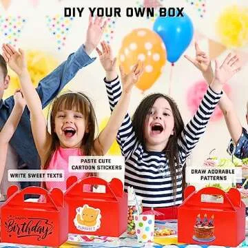 MOORAY 50 Pack Gable Treat Boxes for Parties and More