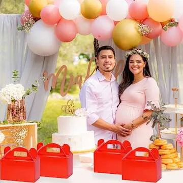 MOORAY 50 Pack Gable Treat Boxes for Parties and More