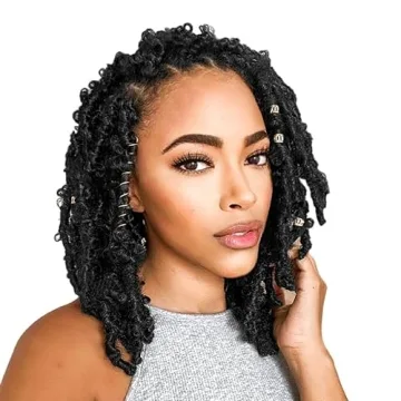 Niseyo 6 Packs Butterfly Locs Crochet Hair 12 Inch Pre Looped Natural Black Distressed Locs Crochet ...
