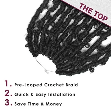 Niseyo Butterfly Locs Crochet Hair 12 Inch for Comfort