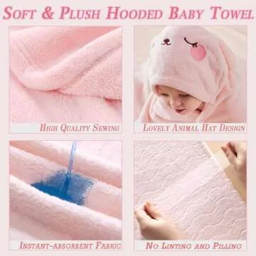 FOINEMYED Toddler Hooded Towels – Soft and Absorbent Set