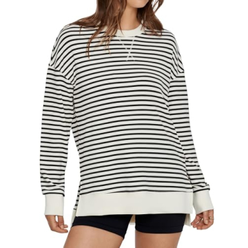 Stylish Glamaker Women's Striped Sweatshirt for Ultimate Comfort