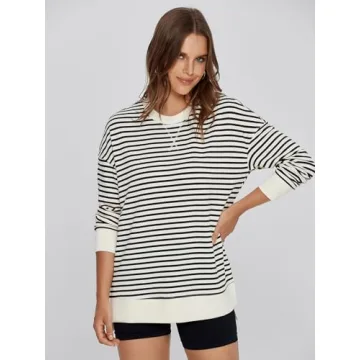 Stylish Glamaker Women's Striped Sweatshirt for Ultimate Comfort