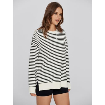 Stylish Glamaker Women's Striped Sweatshirt for Ultimate Comfort