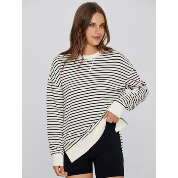 Stylish Glamaker Women's Striped Sweatshirt for Ultimate Comfort