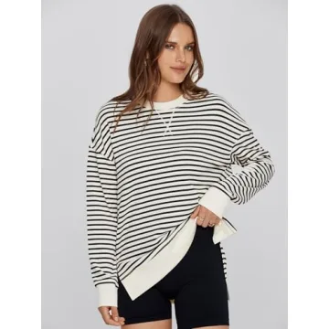 Stylish Glamaker Women's Striped Sweatshirt for Ultimate Comfort