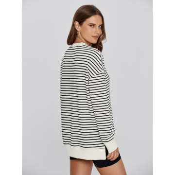 Stylish Glamaker Women's Striped Sweatshirt for Ultimate Comfort