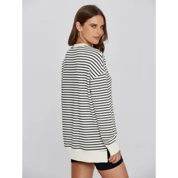 Stylish Glamaker Women's Striped Sweatshirt for Ultimate Comfort