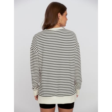 Stylish Glamaker Women's Striped Sweatshirt for Ultimate Comfort