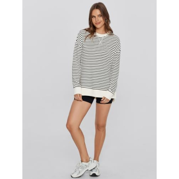 Stylish Glamaker Women's Striped Sweatshirt for Ultimate Comfort