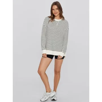 Stylish Glamaker Women's Striped Sweatshirt for Ultimate Comfort