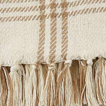 DII Cotton Fringe Throw Blanket for Cozy Decor