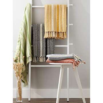 DII Cotton Fringe Throw Blanket for Cozy Decor