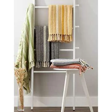 DII Cotton Fringe Throw Blanket for Cozy Decor