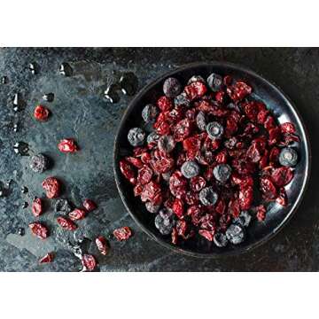 Organic Mixed Berries 1 Pound - Non-GMO Dried Tri-Berry Mix