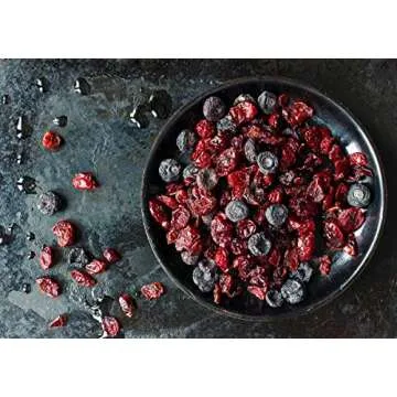 Organic Mixed Berries 1 Pound - Non-GMO Dried Tri-Berry Mix