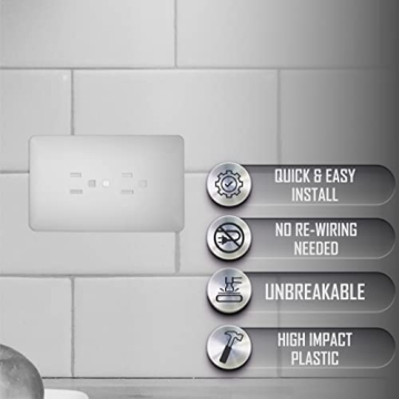 Taymac 2000W Masque 1-Gang Paintable Outlet Cover