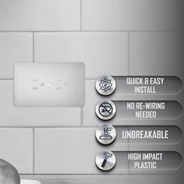 Taymac 2000W Masque 1-Gang Paintable Outlet Cover