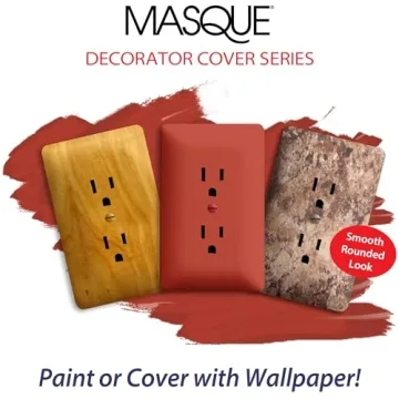 Taymac 2000W Masque 1-Gang Paintable Outlet Cover