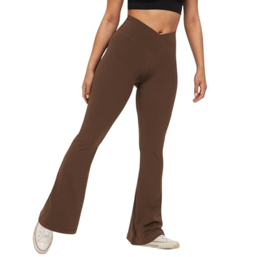 Viehunt Women's Crossover Flare Leggings - Stylish and Comfortable