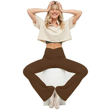 Viehunt Women's Crossover Flare Leggings - Stylish and Comfortable