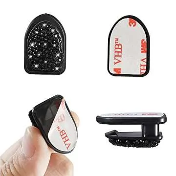WINKA Car Sticky Hooks, Multifunctional Vehicle Adhesive Hooks Car Storage Hooks for Key, USB Cable, Earphone Cable Holder, Vehicle Decor Black 4pcs