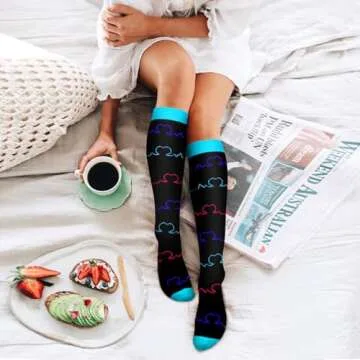 Bluemaple Copper Compression Socks for Enhanced Circulation