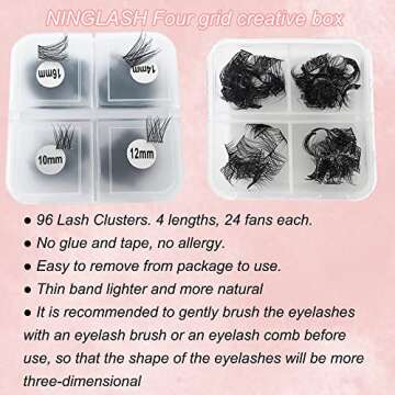 Natural Clear Band Lashes Clusters for Stunning Eyelashes